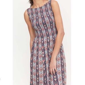 Hill House Blue and Red Patterned Dress